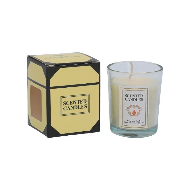 Relações com os ex-alunos Copo de vidro Aromaterapia Vela colorida Longo Duradouro Incenso Vela Promoção do Chão Dom