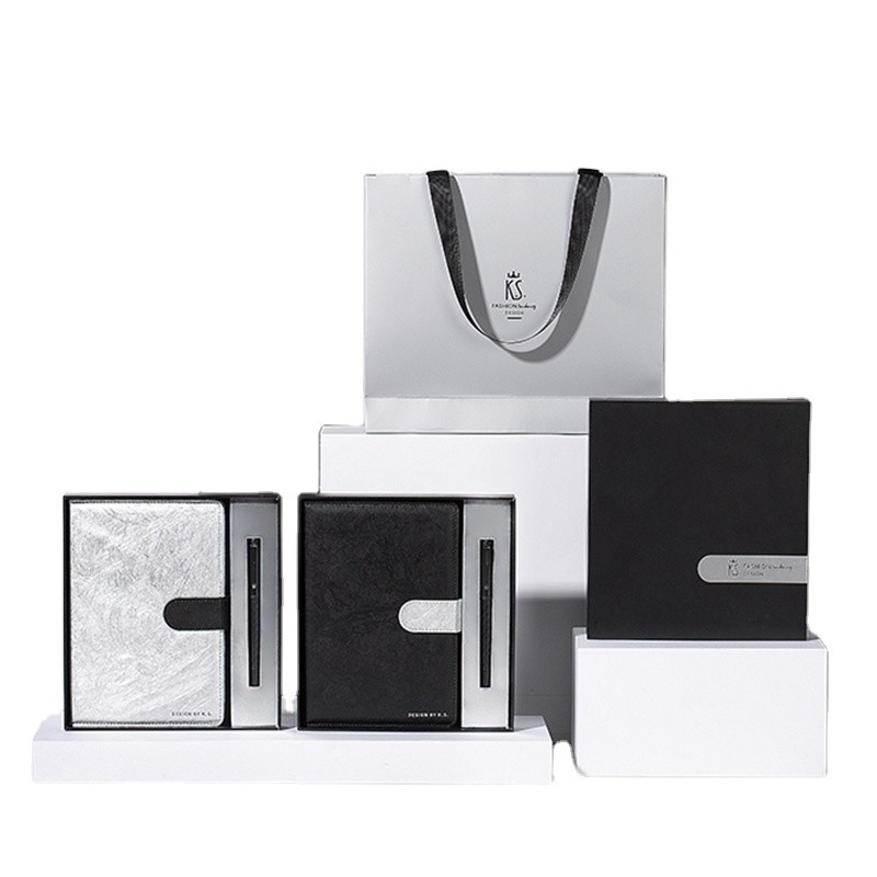 Dia dos Pais ocasião notebook high-end e caneta de pérola conjunto para negócios presente de lembrança