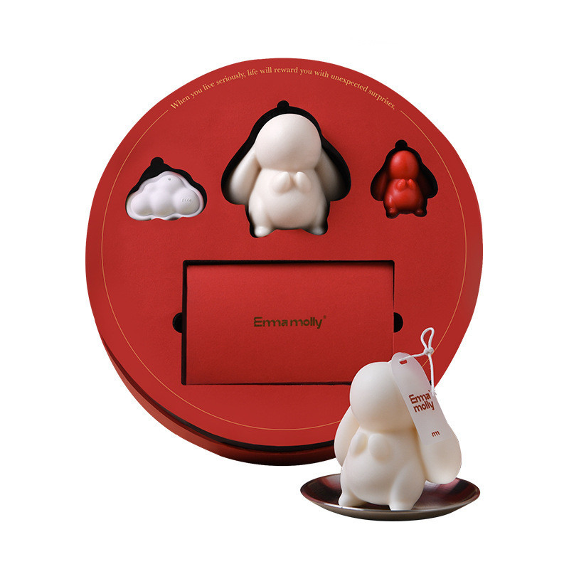 Cor personalizada Ano do Coelho Velas perfumadas Aromaterapia Presente para o Dia das Mulheres