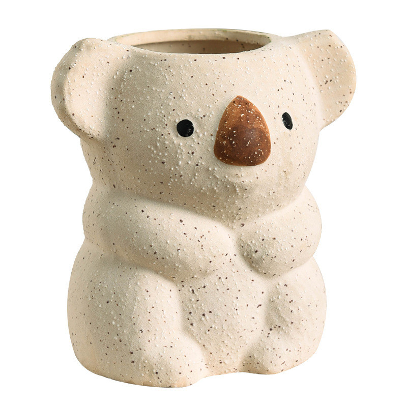 Dia do Pai Criação de estilo europeu Animais desenhados Cerâmica Floral Pot Decoração presente
