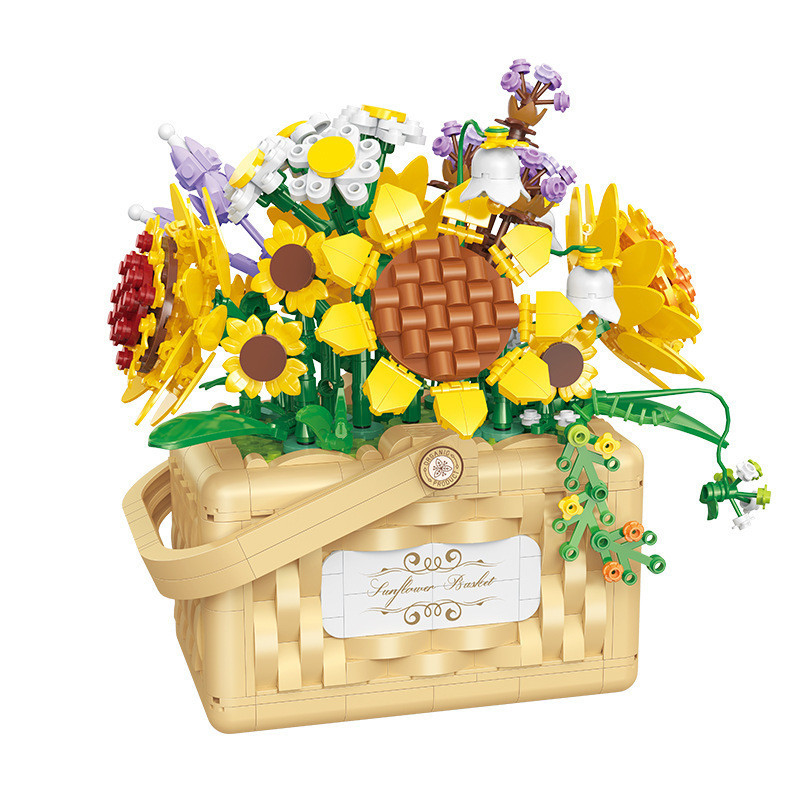 Belle Di Mini Particulação Blocos de Construção de Cestas de Flores Série Um Must-Have para a Educação