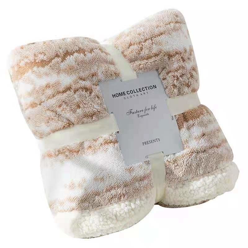 Logotipo da Agência de Viagens Impresso Cordel Veludo Quicksand Blanket para presentes de bem-estar corporativo