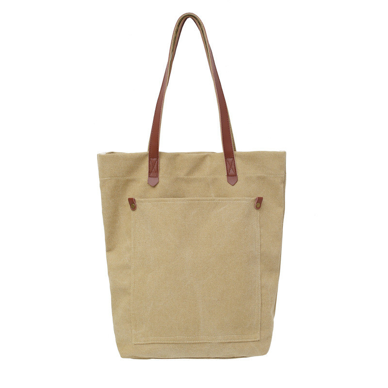 Logotipo do cliente Retro Art Canvas Bolsa de ombro Design minimalista para presente de evento da empresa